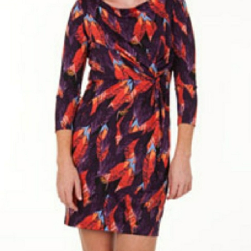 Long sleeve multicolored dress